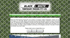 Desktop Screenshot of blackandwhitefencing.com.au