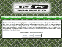 Tablet Screenshot of blackandwhitefencing.com.au